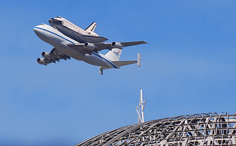 Shuttle flyover