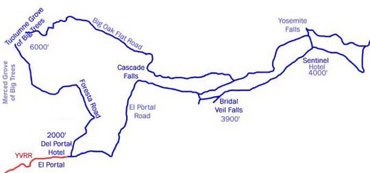 Big Trees Triangle Tours - Map of Route