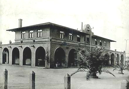 Fred Harvey's Eating House on the Santa Fe Railway in Merced