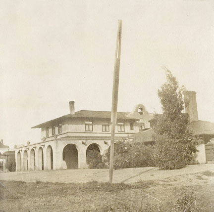 Fred Harvey's Eating House on the Santa Fe Railway in Merced