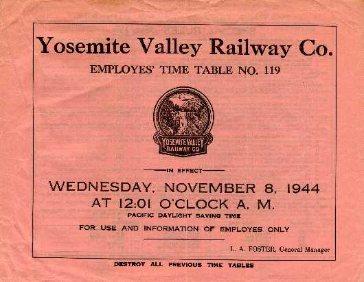 1944 Employee Time Tables
