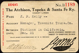 1916 A.T. & S.F. Annual Pass